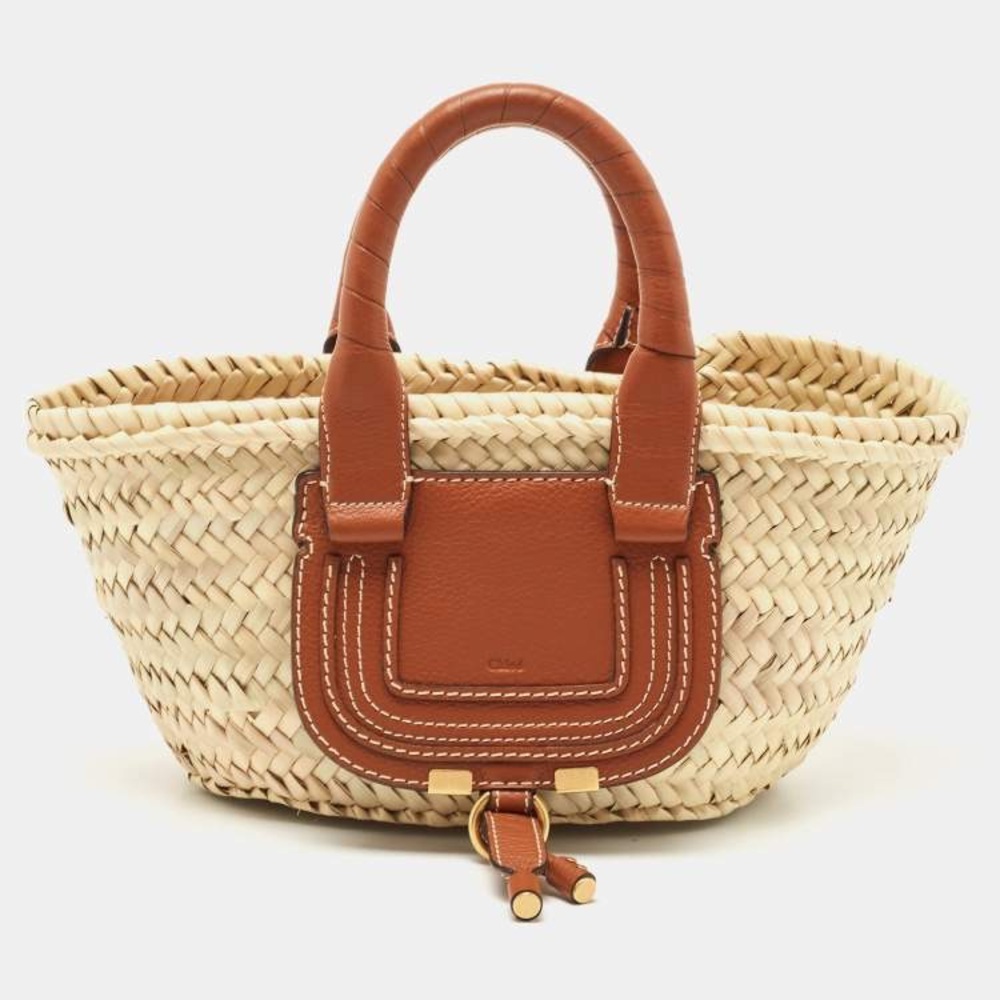 Chloe Marcie raffia basket bag